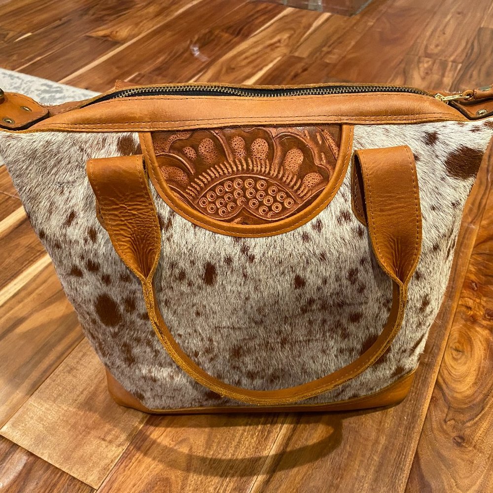 Leather and Cowhide purse